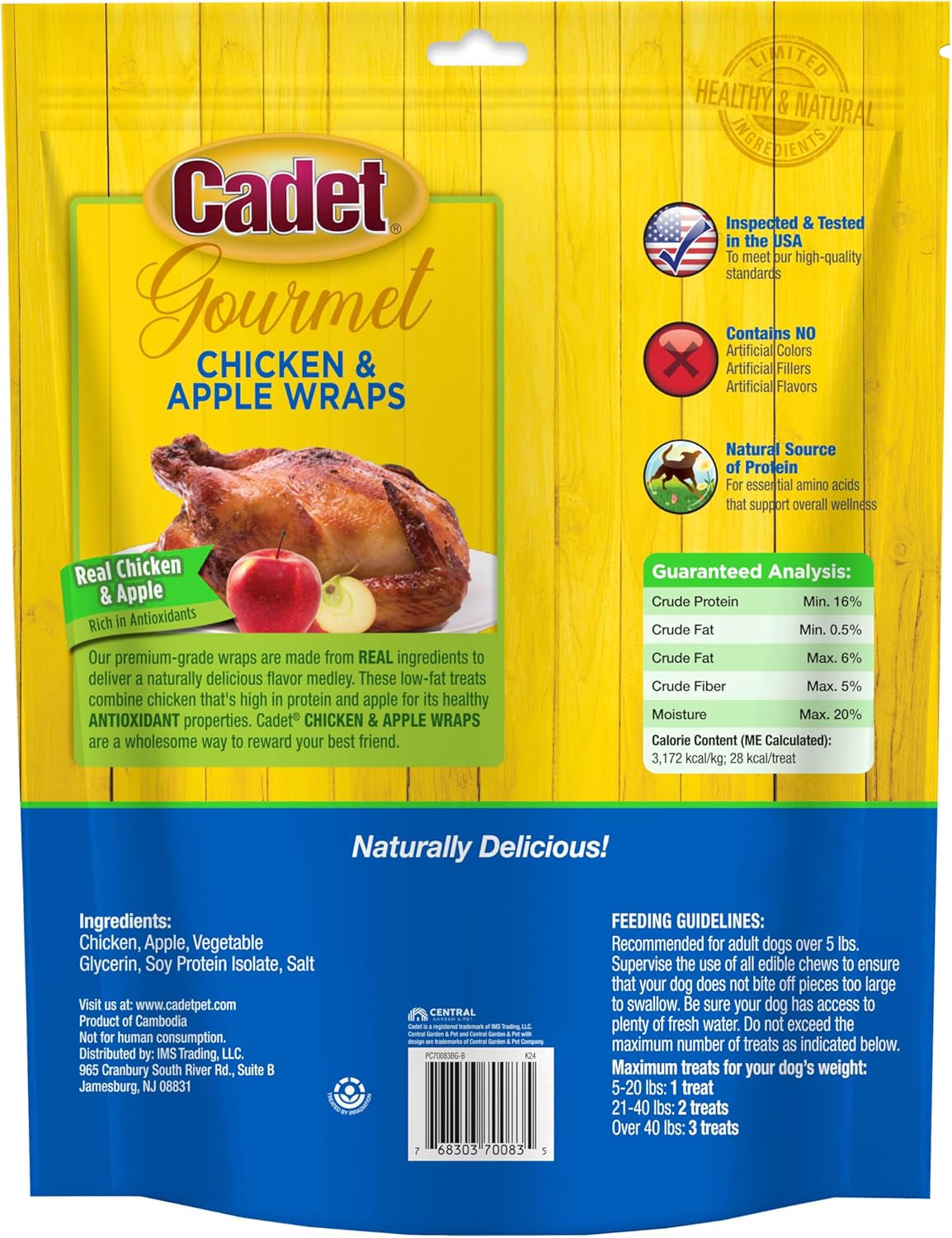 Gourmet Chicken & Apple Wrapped Dog Treats 28 Oz.